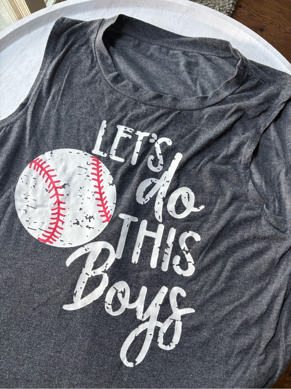 'Let's Do This Boys' Baseball Tee - Charcoal